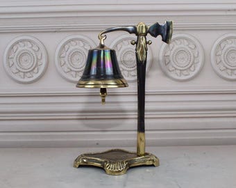 Vintage Brass Firefighter Bell – Dark Brass Fire Brigade Gift