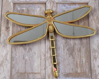 Gold Dragonfly Mirror: Art Deco Wall Decor