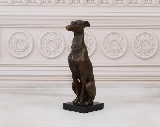 Amazing Greyhound Figurine Bronze - Dog Sculpture Bronze - Exclusive Statue - Gift Idea - Premium Figure