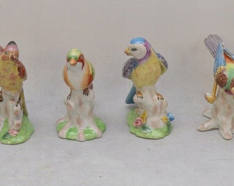 Elegant 6 Pcs Porcelain Bird Birds Parrots Parrots Figurine Figure Gift Idea  Art Deco Style - Personalized Gifts