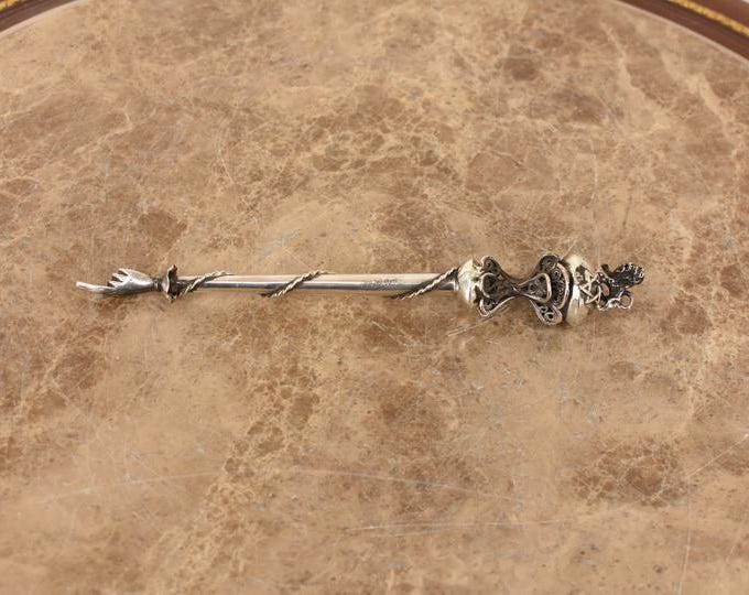 Silver Torah Pointer Yad – 84 Silver – Tsarist Russia Judaica – Rare Collectible Ritual Object – Unique Jewish Ceremonial Piece