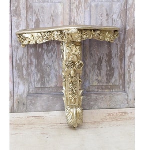 Silver Wall Console - Floral Design Shelf Vintage - Shelf Silver Hanging - Wall Console - Wall Decor - Home Decor - Gift for Housewarming