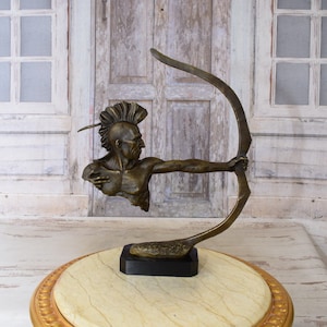 Large Indian Approve with Both - Bronze Sculpture - Exclusive Statue Modernist Figurine - Gift Idea - Home and Office Decor