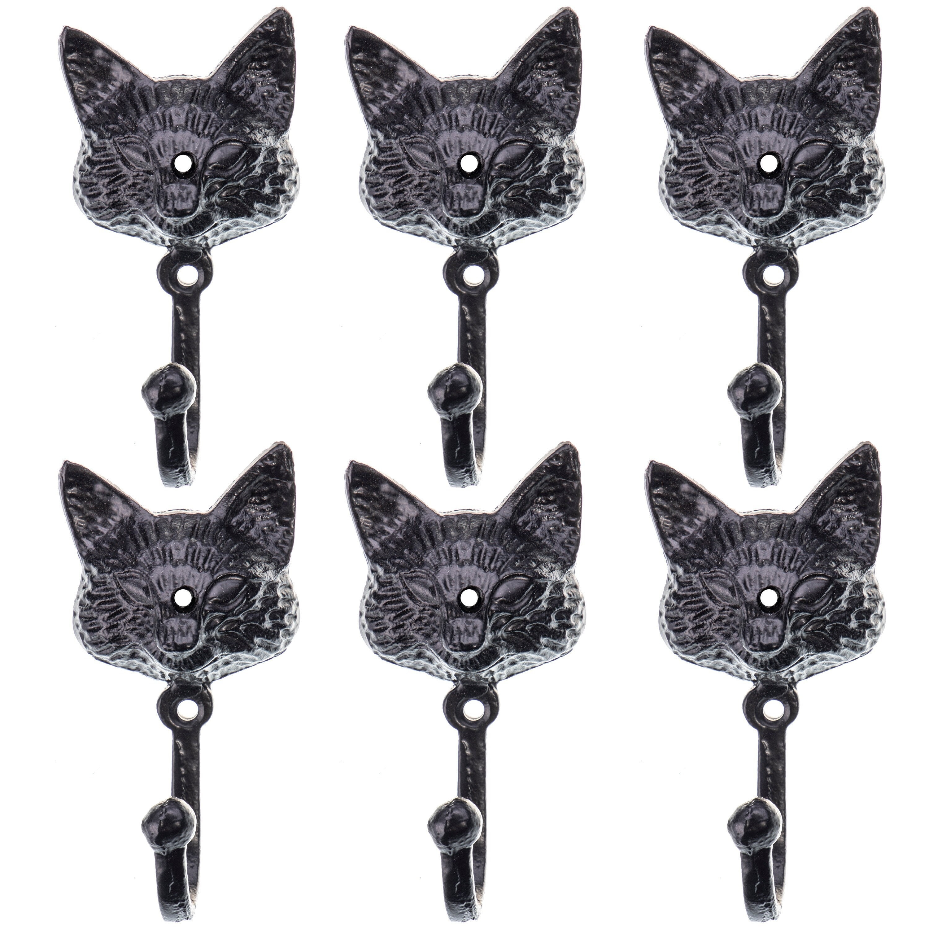 Black Cat Scaredy Cat Cast Iron Halloween Figurine Door Stop, 7.5 x 7