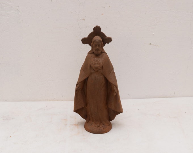 Cast Iron  Statue Jesus Christ - garden figurine rustical - Saint figurine