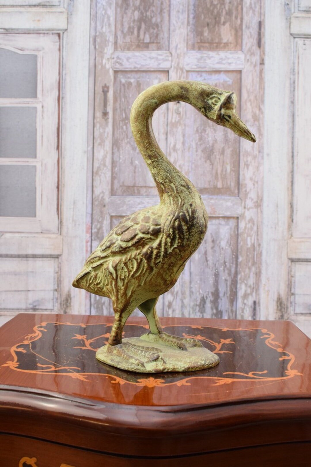 Cast Iron Duck Statue Duck Figurine Sculpture Home and Garden Decor