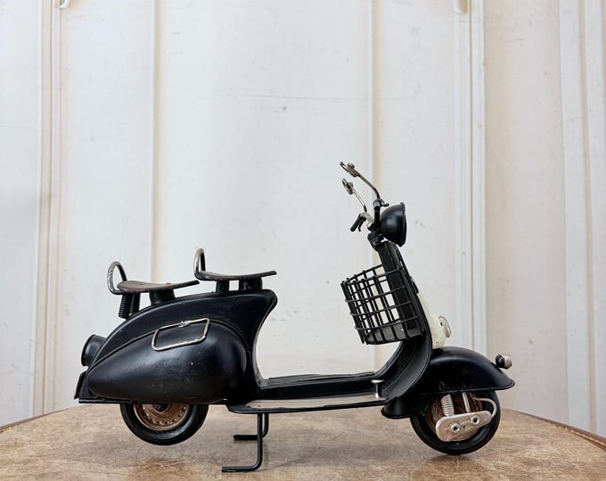 Vintage Italian Scooter Motorcycle Model - Metal Motorbike Collectible - Retro Display Decor - Collector Gift
