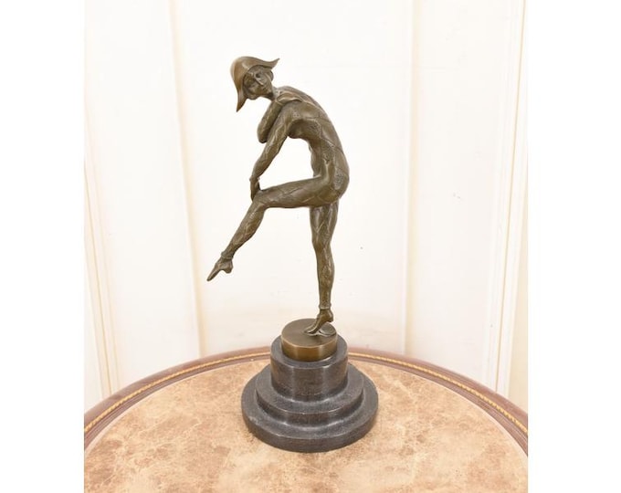 Bronze Dancer Statue – Demetre Chiparus Style Art Deco Figurine