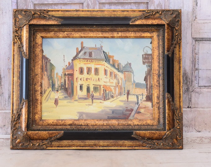 Old French City - Unique Painting - Wall Decor - Wall Art - Unique Frame - Art Lover - Gift Idea Home Decor