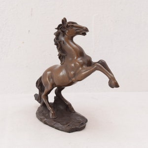 Wild Horse Realistic Bronze Horses Figurine Statue Base Sculpture Animal Gift Idea -