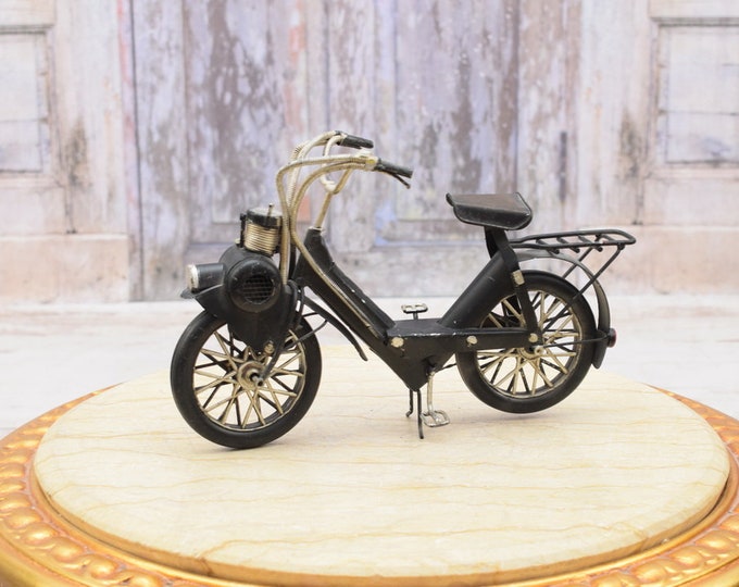 Vintage Black Electric Bicycle - Old Bike Collector Item - Metal Model Bicycle - Toy Gift Idea - Old School Bike - Gift Idea - Home Decor