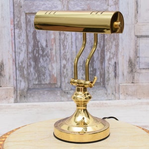 Amazing Banker Brass Lamp Desk Lamp Office and Home Decor Night Stand Lamp Art Deco Lamp Gift for Boss Vintage Lamp image 5