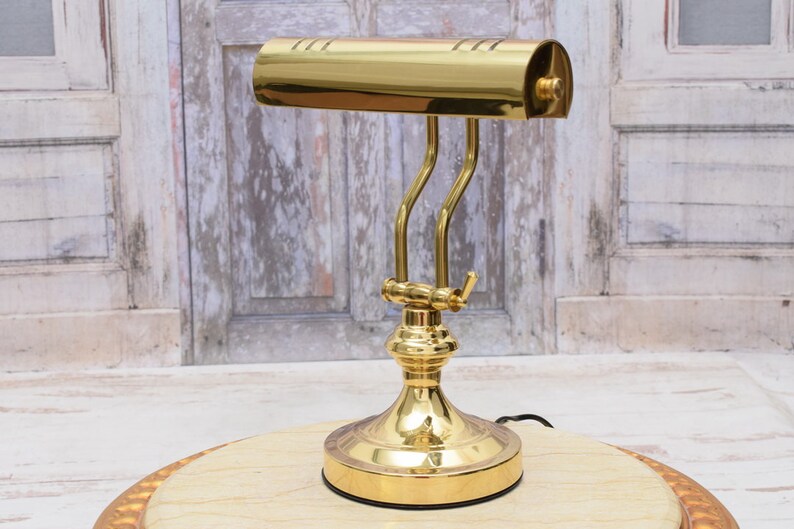 Amazing Banker Brass Lamp Desk Lamp Office and Home Decor Night Stand Lamp Art Deco Lamp Gift for Boss Vintage Lamp image 5