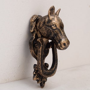 Cast Iron Door Knocker Horse - Horse Head Statue - Vintage Style Figurine Horse - Elegant Decor Door - Horses Art Style