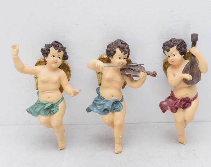 Realistic Three Hanging Angels Resin Sculpture Angel Figurine - angels on the ceiling