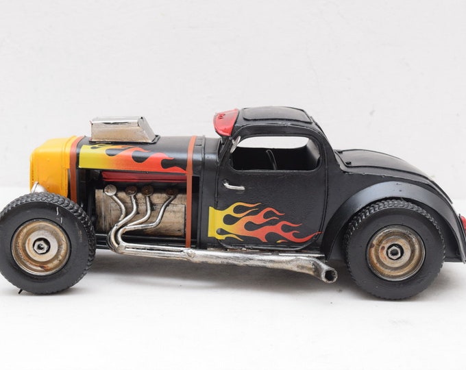 Vintage Hot Rod Car Old Metal Model Toy Auto Gift Idea Old Scool