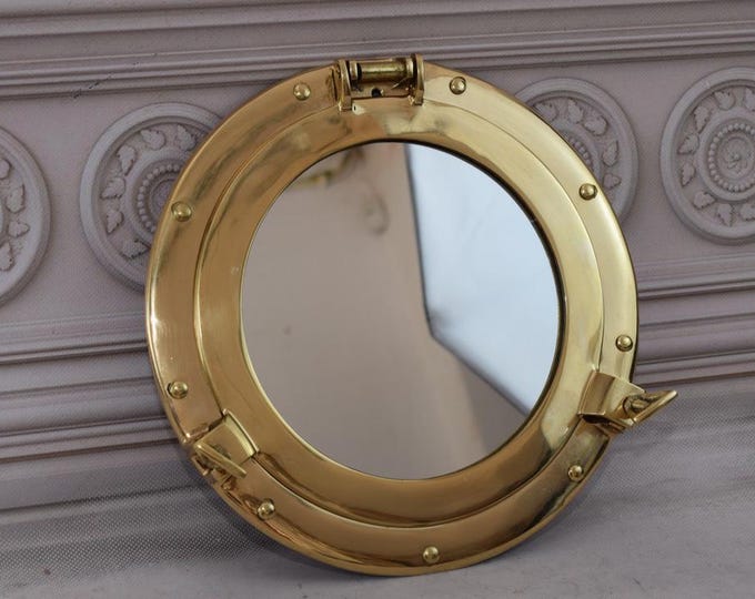 Brass Boat Mirror - Mirror Titanic on Boats - Gifr for Mariner - Boat Decor - Porthole Mirror - Gift for Sailor