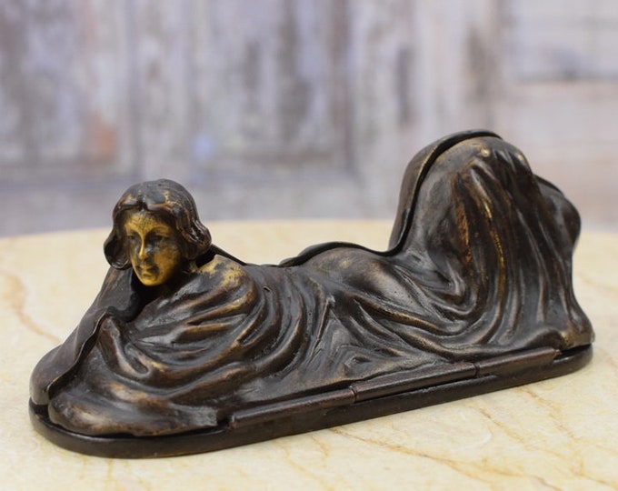 Act Slave Woman with Dress - Pretty Female Bronze Sculpture - Vienna Foundry Mark - Figure Act - Gift Idea - Home and Decor - Mature Conent