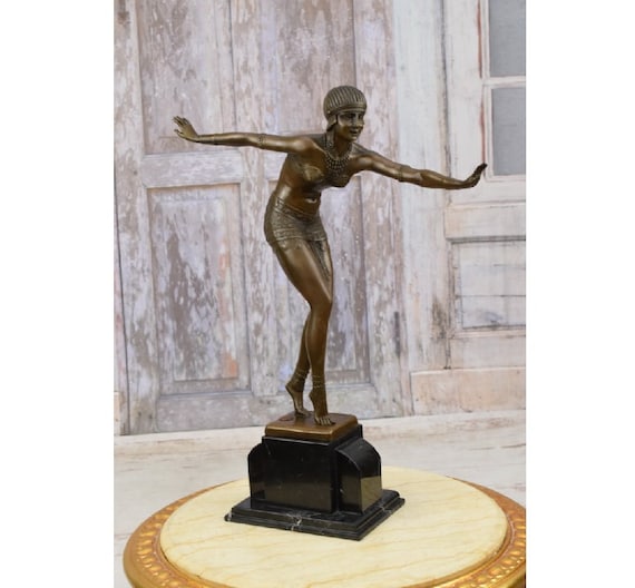 Art Deco Bronze Dancer Statue: Demetre Chiparus Style Figurine - Etsy
