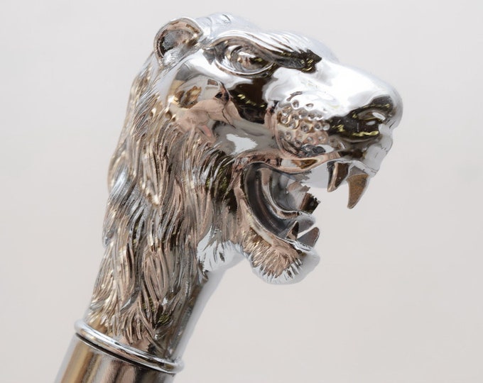 Aluminum Walking Stick - Head Eagle - Gift for Grandfather Father Aluminium - Cane Art Deco