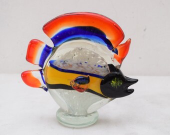 ヴィンテージガラス製魚の置物：カラフルなイタリアの芸術 - Etsy 日本