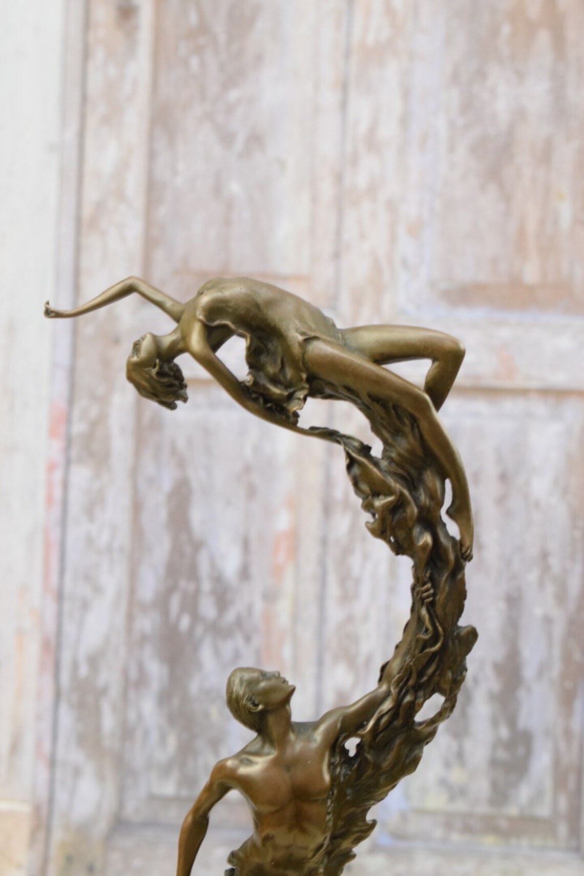 Art Deco Bronze Acrobats Statue on Marble Base - Etsy