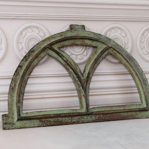 Cast Iron Frame Window and Shutter Window - Crate Rustical Green Patina - Gift Idea - Home Decor - Garden Decor