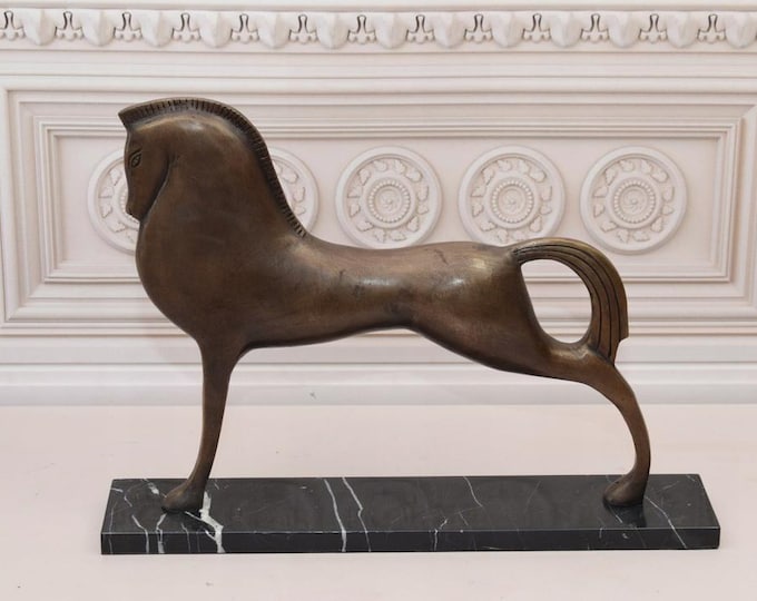 Large Art Work Bronze Horse - Apocalyptic Abstract Sculpture - Horse Farm - Statue Horse Modern Salvador Dali Style - Home Decor