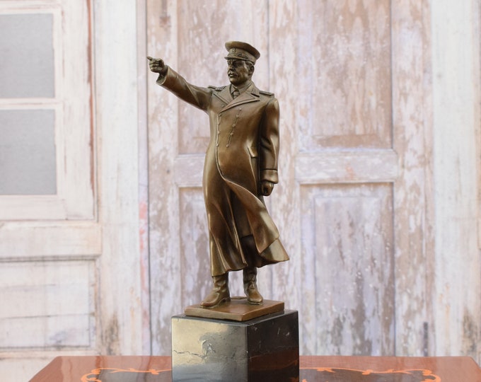 Bronze Statue Jozef Stalin - Russia Sculpture - Art Collectable Stalin Figurine - Collector Item - Vintage Statue - Gift