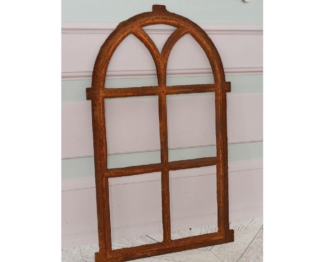 Cast Iron Frame Window - Shutter Crate in Rustical Brown – Perfect Gift for Home & Garden Decor - Housewarming Gift