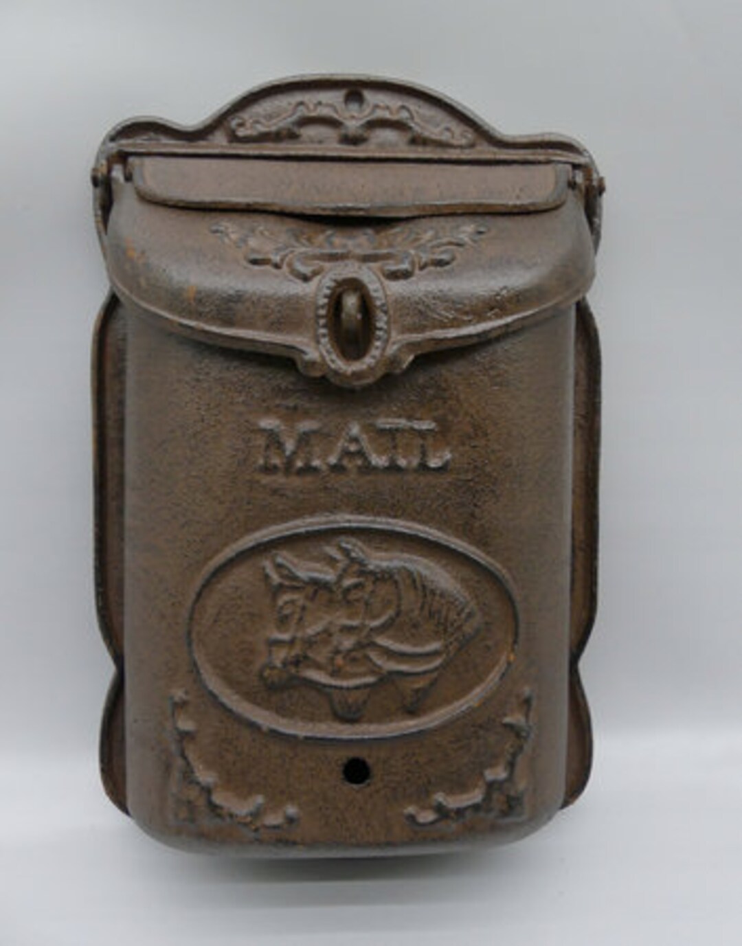 Cast Iron Letterbox With Horses Mailbox A4 Letters Vintage Etsy