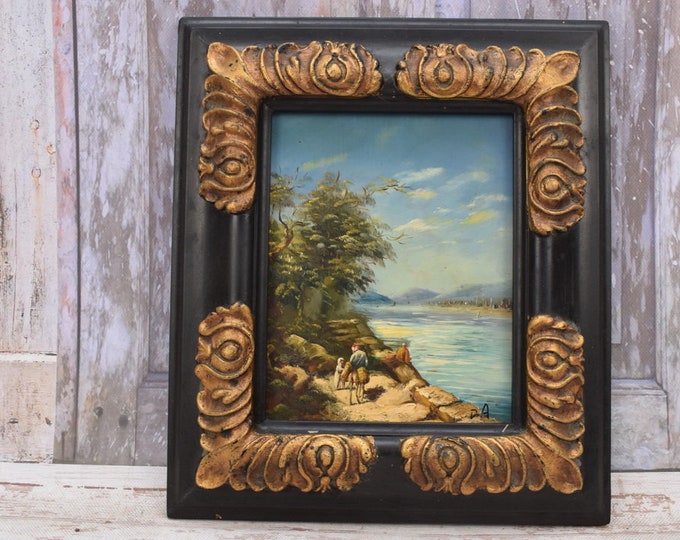 Oriental Landscape - Summer Landscape Nature - Painting with Gold Frame - French Painting Art Work - Wall Decor - Amazing Home Decor