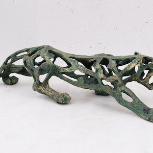 Panther Modernist Figurine - Abstract Statue Tigier - Exclusive Gift to Office -