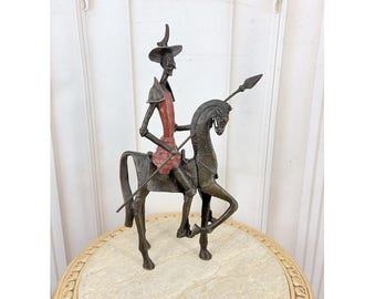 Bronze Elegance of Dreams – Don Quijote on Horseback – Bronze Sculpture - Salvador Dali Style