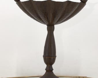 Vintage Wrought Iron Birdbath with Birds: Rustic Garden Decor