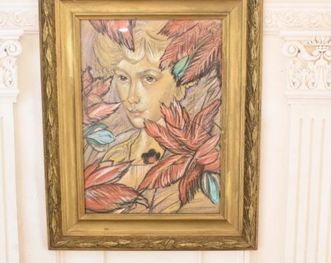 Witkacy Portrait Painting: Art Nouveau Pastel Drawing on Carton