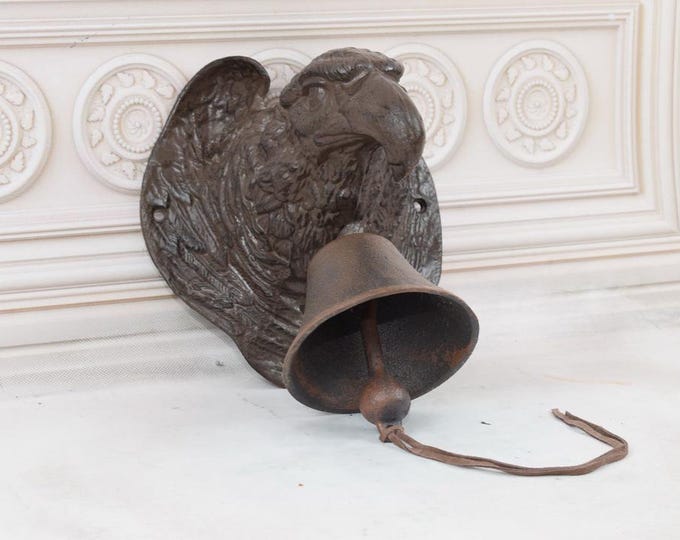 Vintage Cast Iron Bell - Eagle Head Bell - Outdoor Bell - Door Decor - Door Bell - Housewarming Gift Idea - Home Garden Decor
