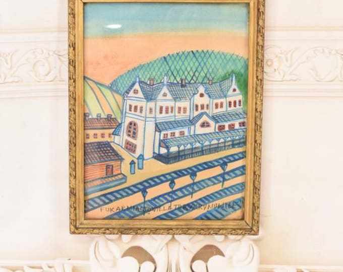 Nikifor Krynicki Painting: Old Krynica Zdroj, Polish Urban Art