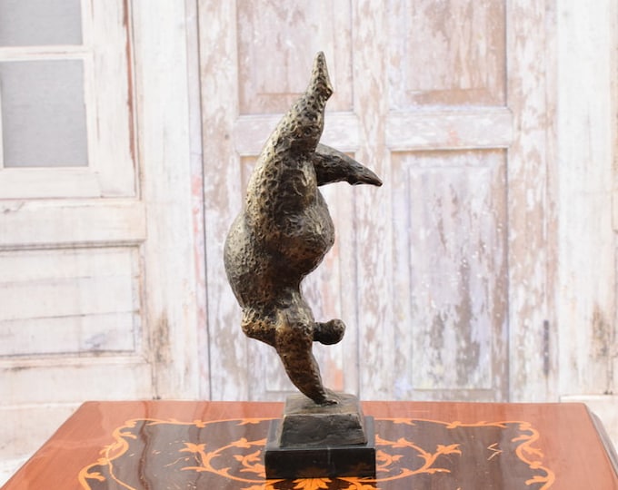 Abstract Bronze Dancer Statue - Fat Woman Bronze Figurine - Sculpture Dancer - Gift for Dancer - Home Decor -