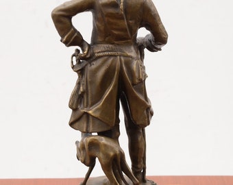 大理石の台座に犬を連れたフリードリヒ2世のブロンズ像 - Etsy 日本