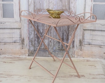 Decorative Flower Table - Garden Table - Coffee Pink Iron Flower Table - Amazing Garden Design - Home and Garden Decor - Gift Idea