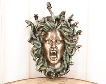 Medusa Head Wall Sculpture – Greek Mythology, Gothic Decor