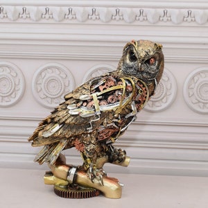 Owl Statue - Owl Art Work - Symbol of Wisdom Figurine - Elegant Statue - Home Decor - Gift Idea for Birthday, Student