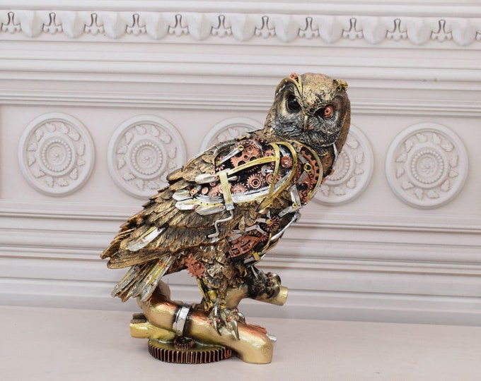 Owl Statue - Owl Art Work - Symbol of Wisdom Figurine - Elegant Statue - Home Decor - Gift Idea for Birthday, Student