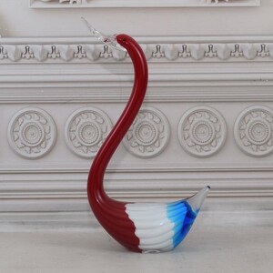 Large Amazing Rainbow Swan Murano Statue - Murano Style Sculpture - Amazing Figurine from Venetian - Italy Product - Home Decor