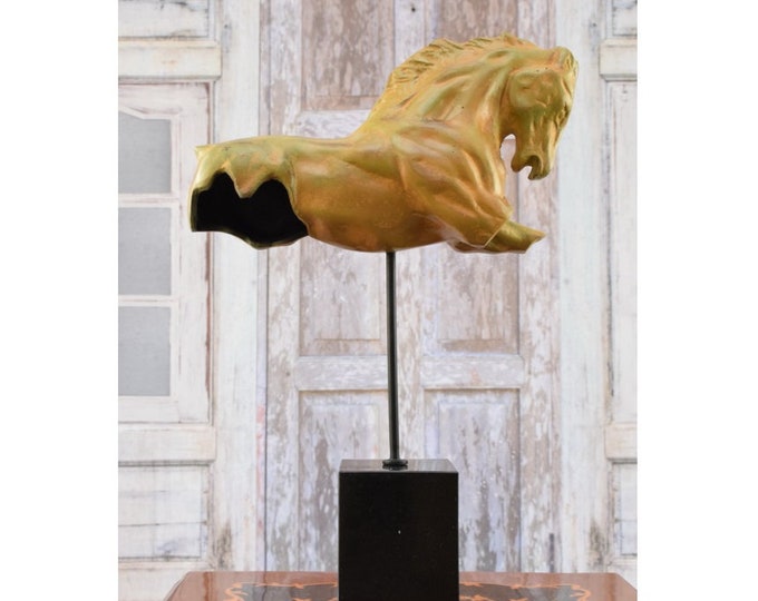 Amazing Art Work Aluminum Hull Horse Apocalyptic Abstract Sculpture - Aluminum Statue Horse Modern Art - Bronze Aluminum Figure - Home Decor