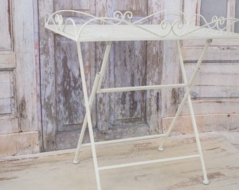 Decorative Flower Table - Garden Table - Coffee White Iron Flower Table - Amazing Garden Design - Home and Garden Decor - Gift Idea