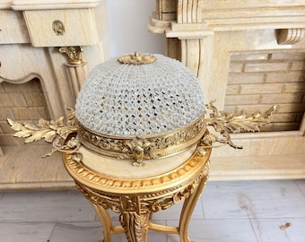 Antique Bronze Chandelier – Hanging Ceiling Lamp with Crystal Bronze Effect – 3-Light – Vintage Home & Garden Decor – Elegant Gift Idea