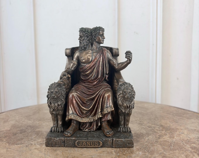 Large Bronze Tyche Statue: Greek Goddess of Fortune, Office Decor (28.35 inches)
