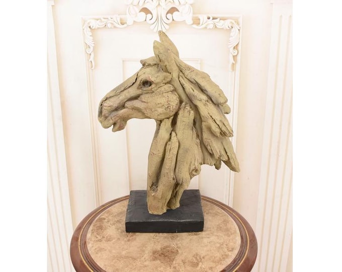 Realistic Resin Horse Trophy Head – Equestrian Home Decor